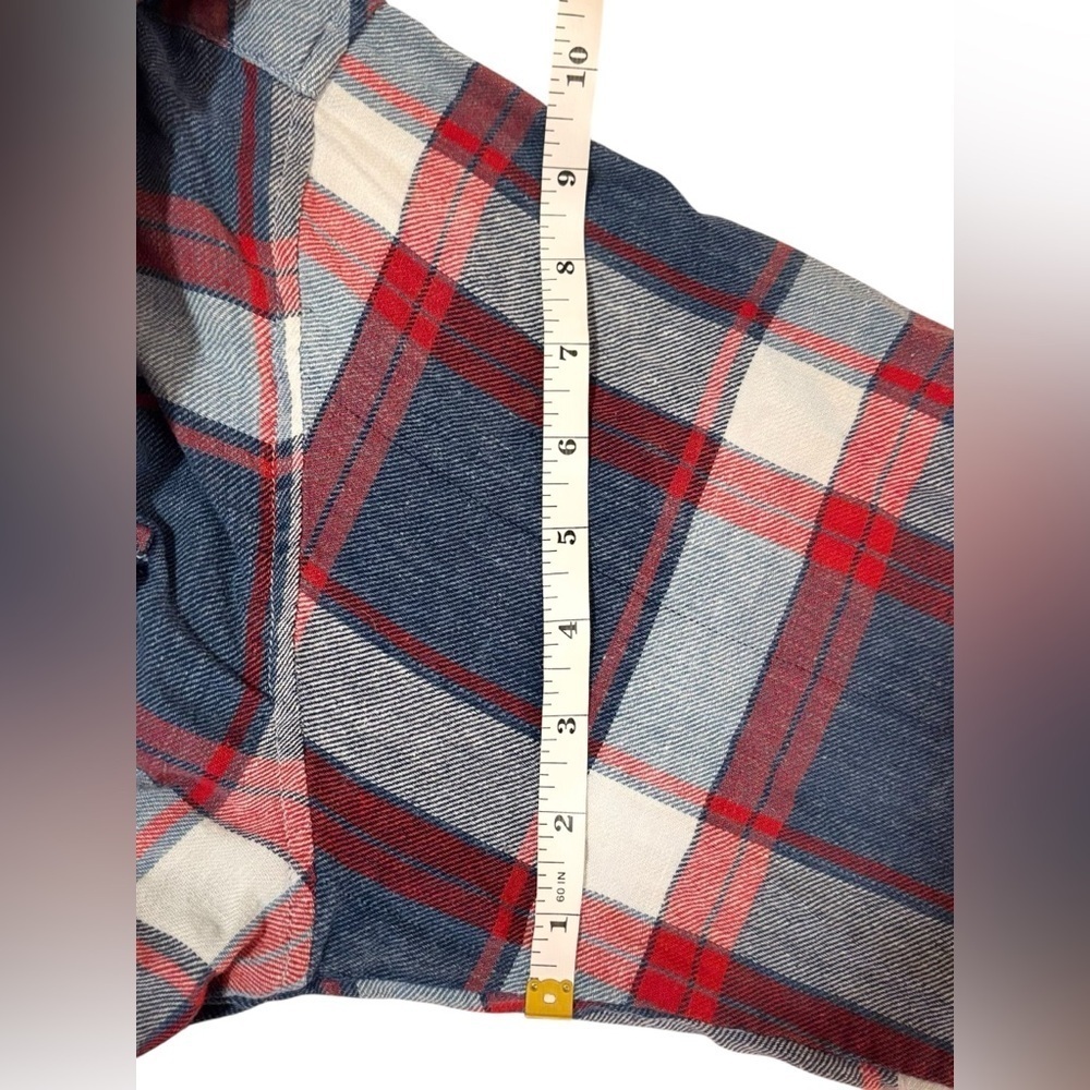 Soft Plaid Button Down Shirt - Red and Gray - Picture 6 of 6